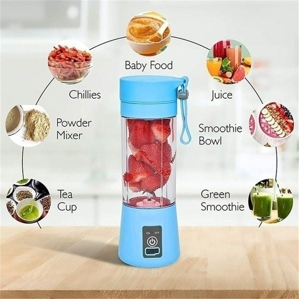 Portable Rechargeable USB Juicer Blender Bottle – Mini Electric Smoothie Maker