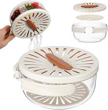 Fruit & Vegetable Drain Basket with Lid | Portable Fruit Washing & Storage Basket