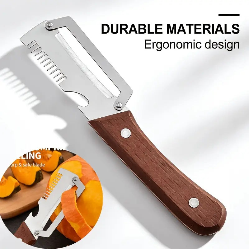 3-in-1 Stainless Steel Vegetable Peeler Knife – Multifunctional Kitchen Tool for Food Preparation