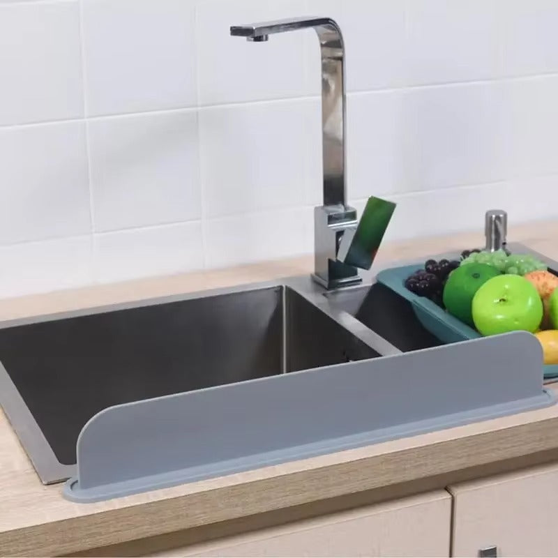 Reusable Silicone Sink Splash Guard 14 Inch – Water Barrier with Strong Suction Cups for Kitchen & Bathroom