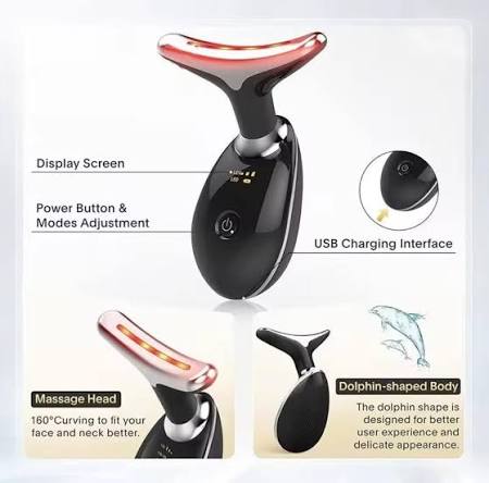 Rechargeable Face Massager – 3 Modes EMS Facial Beauty & Skincare Device